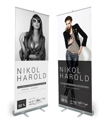 China Easy to Assemble Easy to Assemble High Quality Trade Show Retractable Banner, Aluminum Roll Up Stand Banner for sale