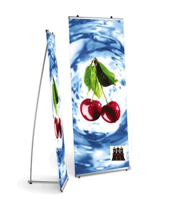 China Custom Print Flexible Flexible L Banner Stand , Advertising Display Stand L Banner for sale