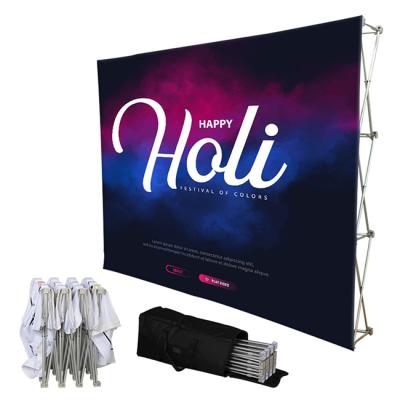 China Aluminum Frame Flexible 10ft Portable Pop Foldable Wall Banner Display Backdrop for sale