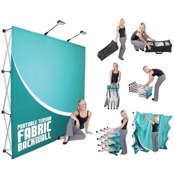 China Flexible Pop Up Display Fabric Pop Up Stand Exhibition Wall Banner , Trade Show Banner Pop for sale