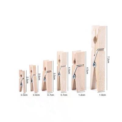 China Wood Clothes Peg Wholesale 5000pc 35/45/72 mm Wooden Peg DIY Opens Clothespins for Photo Decoration Home Accessories for Storage Clip Hanger for sale