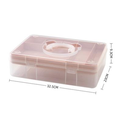 China Wholesale Adjustable Bathroom Desk Organizers Large Capacity 2-Layer School Stationery Storage Box With Handle Desk Accessories for sale