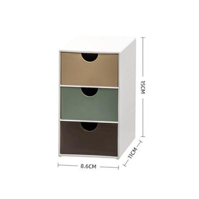 China Bathroom 3 Layers Desktop Drawer Storage Box Office Desk Sundries Matching Type Cosmetic Jewelry Storage Cabinet Drawer Organizers for sale