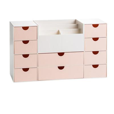 China 10 Drawer Mini Viable Desktop Storage Box With Stand Desktop Collection Stationery Storage Cabinet Removable Jewelry Makeup Organizers for sale