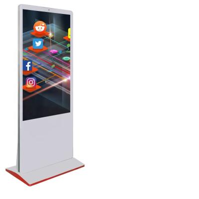 China 55 Inch Indoor Infrared Touch Android Floor Standing LCD Screen Digital Signage for sale