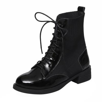 China New Warm Lady Martin Winter Boots Lace-up Ankle Boots Custom Made Deodorization Women's Shoes for sale