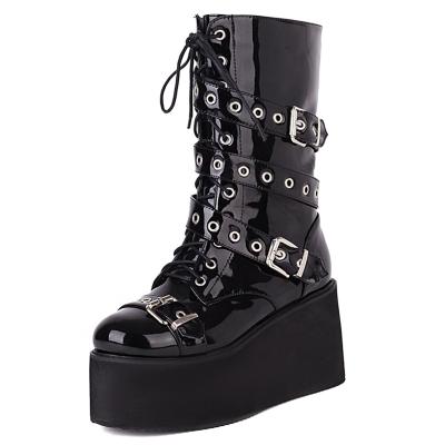 China Deodorization 2021 New Buckle Belt Women's Winter Shoes Platform Boots for sale