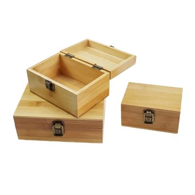 China Amazon Wooden Storage Box Clamshell Wooden Gift Box Handmade Hot Selling Customizable Wooden Bamboo Boxes for sale