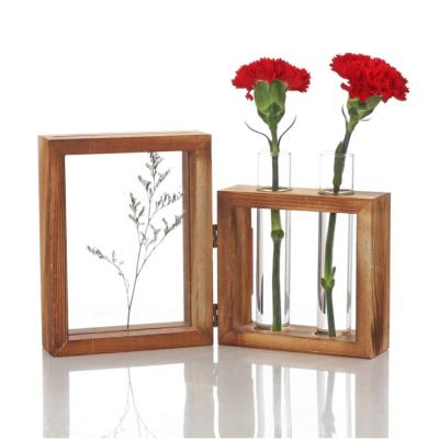 China Practical And Beautiful Simple High End Wooden Tube Photo Frame For Garden Wedding Decoration for sale