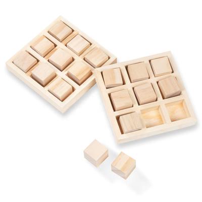 China Eco-friendly Material Hot Selling Natural Unfinished Wooden Blocks With Storage Case Blank Wooden Cubes for sale