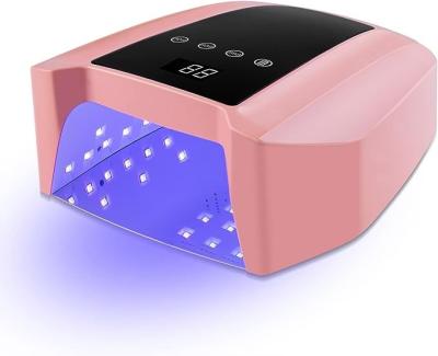 China Nail Fast Drying Professional Gel Lamp Portable 72w Uv Led Nail Lamp Faster Nail Dryer with 4 Timer Setting UV+LED Beads Power for sale