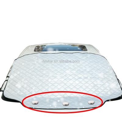 China Single Color No Pattern Car Sunshade Window Screen Cover Front Windshield Snow Cover With Magnetic Edges for sale