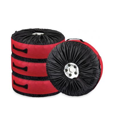 China Eco - Friendly Wheel Cover Weather Resistant Tire Storage Bags Spare Tire Cover for sale