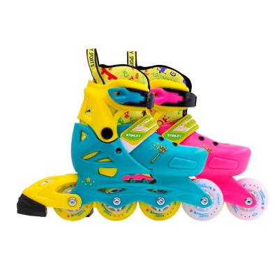 China PP+fiber in running outdoor kids 4 wheel roller skates shoes adjustable kids built-in roller skates for sale