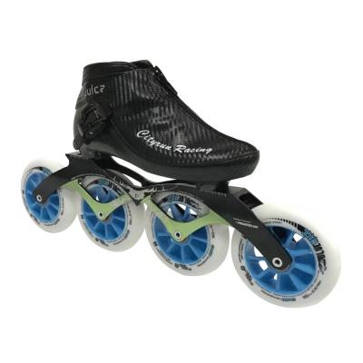 China Carbon fiber + fiberglass Cityrun speed roller skates vulcan integrated wholesale integrated speed skate for sale