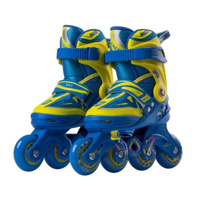 China High quality PP+fiber freestyle inline skates professional freeline 4 wheels adjustable roller skating for kids for sale