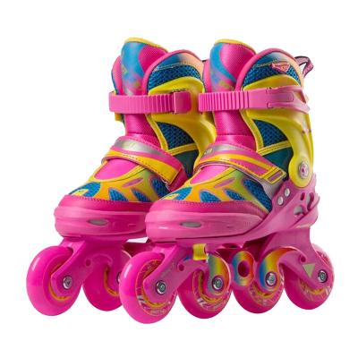 China PP+fiber Professional 4 Wheels Adjustable Inline Skates Wholesale Beginner Speed ​​Roller Skating For Kids for sale