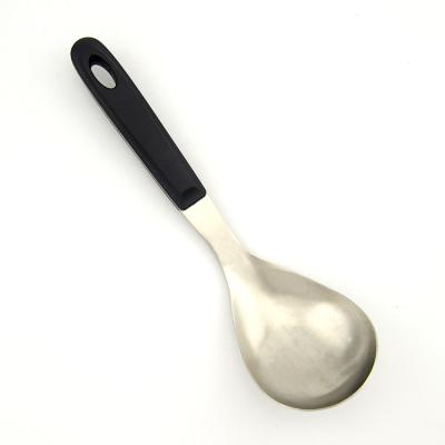 China Eco Friendly Disposable Customized Reusable Kitchen Utensil Tools Stainless Steel Rice Spoon for sale