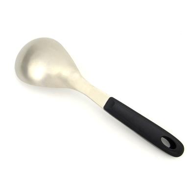 China 2021 Sustainable Hot Wholesale Stainless Steel Rice Serving Spoon Rice Bubble Non Stick Rice Spoon for sale