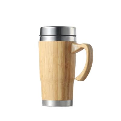 China New Design Insulated Tumbler Reusable Bamboo Tea Cup Coffee Mug Disposable Wholesale Bamboo Travel Mug for sale