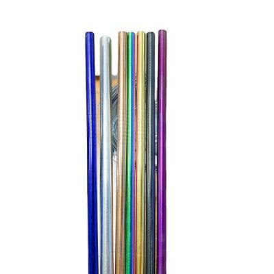 China Sustainable Reusable Stainless Steel Multiple Color For Sublimation Straight Tumbler Drinking Straw for sale