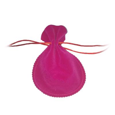 China Fashion Recyclable And Portable Jewelry Bag Velvet Pouch With Ribbon For Jewelry Packaging for sale