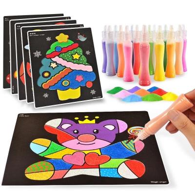 China DIY Safety Sand Painting Manual Colored Drawing Toys and Paint Learn Tempera Painting Toys for sale