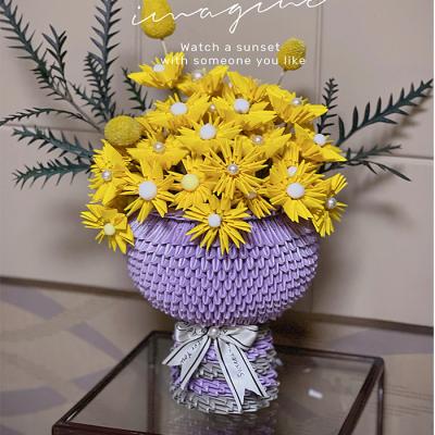 China Home Decoration 3D Origami Paper DIY Flower Cardboard Creatures To Make Using Arts &crafts Triangles Modular Folded Paper Toy for sale