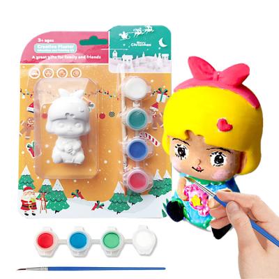 China Gift and Home Decor Christmas Kids Arts and Crafts Painting Kit Plaster Painting Craft Art Set for Painting Your Own Creative Activity DIY Christmas Toy Gi for sale