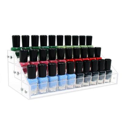 China Waterproof Hot White Sales Display Riser Acrylic Nail Polish Organizer for sale