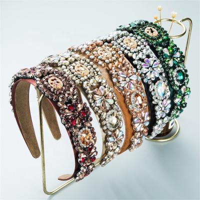 China 2021 New Women Fashion Rhinestone Headband Accessories Fashion Lady Bling Headbands For Designer Hair Clasp Beauty Headbands for sale