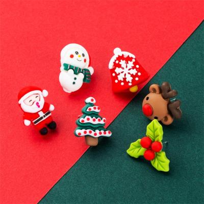 China Christmas New Design Fashion Resin Earrings Tasty Christmas Gifts Large 2021 Christmas Earrings for sale