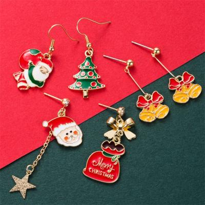 China 2021large circle christmas gifts christmas earrings woman fashion christmas earing for sale