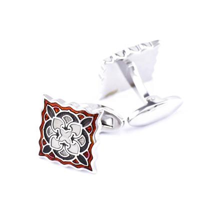 China Retro Cufflinks Enamel French Brass Shirt Cufflinks for sale