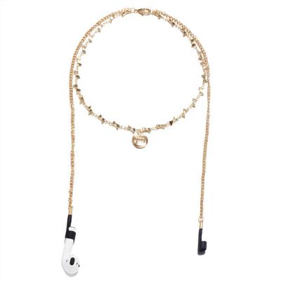 China TRENDY Fashion All-match Headset Creative Anti-lost Chain Letters LOVE Necklace for sale