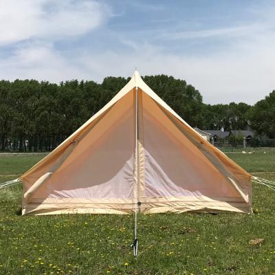 China Straight Tether Type 3m Canvas Bell Tent 100% Cotton Family Canvas Camping Wall Tents Military Canvas Tent for sale