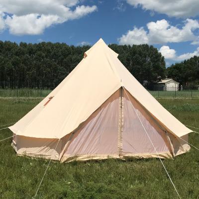 China Straight tie type bell tent outdoor wedding canvas 3m 4m 5m 6m 7m waterproof cotton tenda bell tent for sale for sale