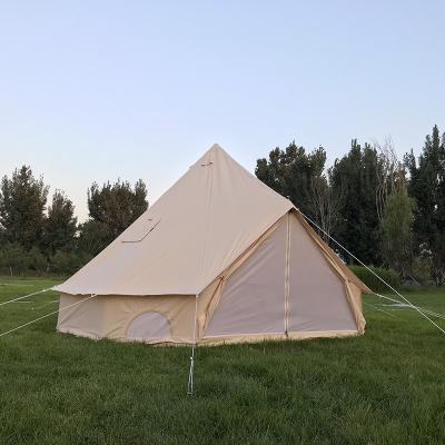 China Straight Tie Type Luxury Winter Camping Stove Jack Mesh Walls Outdoor Bell Tent With 3m 4m 5m Tent Bell Tent for sale