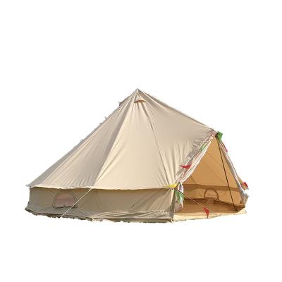 China Straight Tying Type Waterproof Sun Shade Canvas Tarp Bell Tent Camping Bell Tent With Tarp for sale