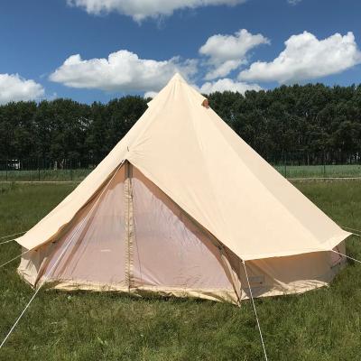 China Straight tie type family used outdoor large tent yurt safari canvas bell tent for sale for sale