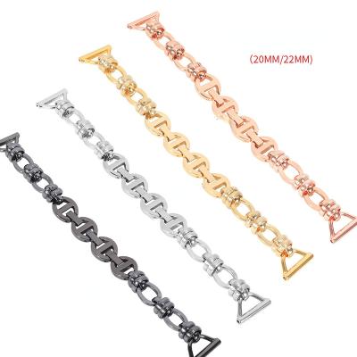 China Fashion Metal Spiral Watchband For Samsung 20mm 22mm Replacement Wristband Strap Accessories Watch Band 01 for sale