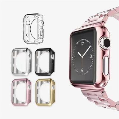 China Smartwatch Protective Case For Apple Watch 38mm 40mm 42mm Soft TPU Watch Accossories Shockproof Case 44mm 01 for sale