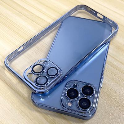 China Coque For pro Max Case Cover Shockproof iPhone 11 12 13 Plating for iphone 13 pro max case 14 chrome phone case clear for iphone casing for sale