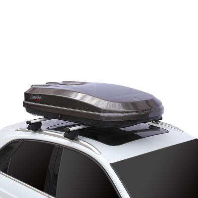 China OEM 320L ABS+ ASA Material Car Roof Box SUV Open Waterproof Roof Box Double Side Travel Waterproof for sale