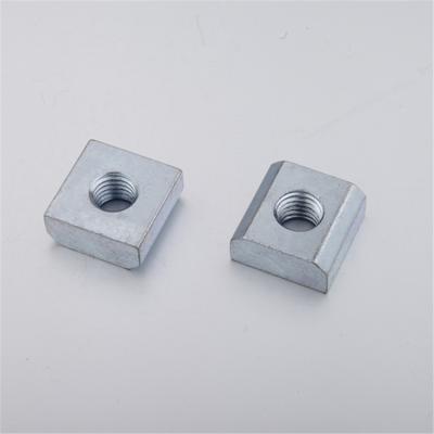 China Steel/SS 304 Inner Trapezoidal Steel T Slot Nut Drop In Square Nut For Aluminum Profile M8 M10 M12 (2A25.A) for sale