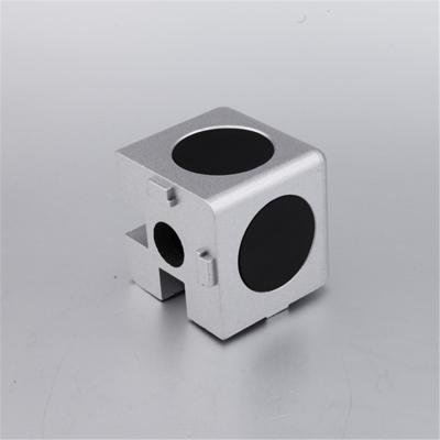 China Decorations 335.0420A Metal 3 Way Connector 3 Way Aluminum Cubic End Corner Profile 40*40 Joint for sale