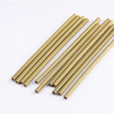 China Straw For Milk Tea in green bamboo 100% natural biodegradable viable for sale