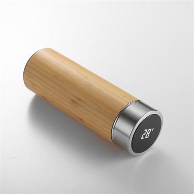 China PORTABLE Custom Eco - Friendly Bamboo Thermos For Drinking , Led Bamboo Mug Lid for sale