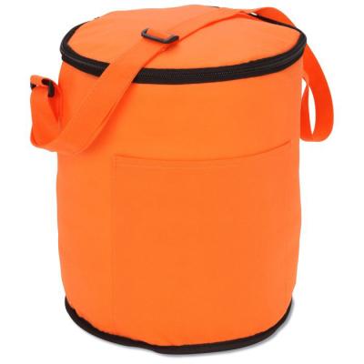 China Thermal Leakproof Reusable Insulated Cooler Lunch Bag Cylinder Cooler Bag With Adjustable Strap for sale