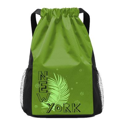 China Custom Printed Gym Bag Drawstring Waterproof Water Resistant Logo for sale